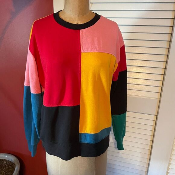 VANS | multicolor colorblock sweatshirt S - Picture 1 of 7